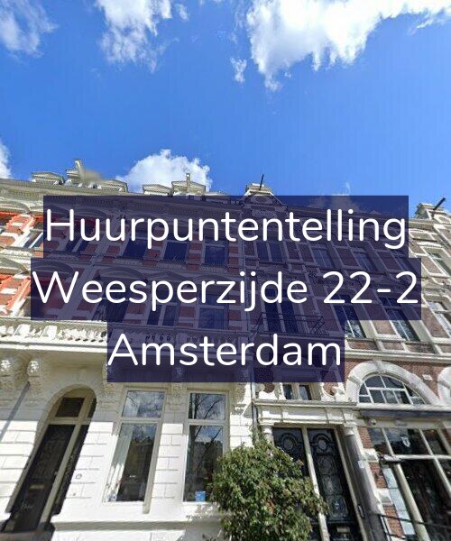 Foto gevel Huurpuntentelling voor Weesperzijde 22-2, Amsterdam