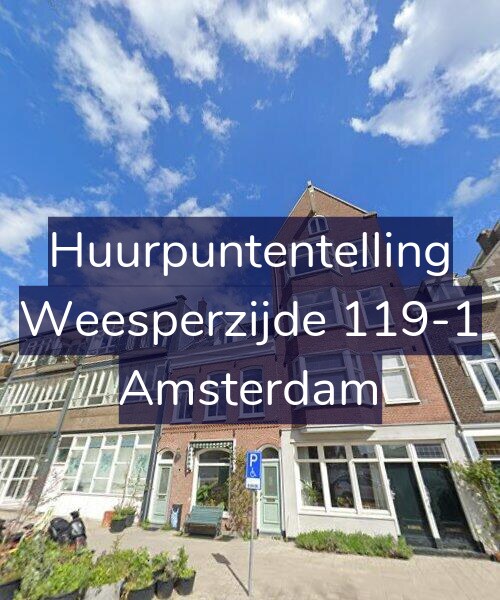 Foto gevel Huurpuntentelling voor Weesperzijde 119-1, Amsterdam