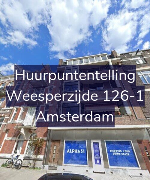 Foto gevel Huurpuntentelling voor Weesperzijde 126-1, Amsterdam
