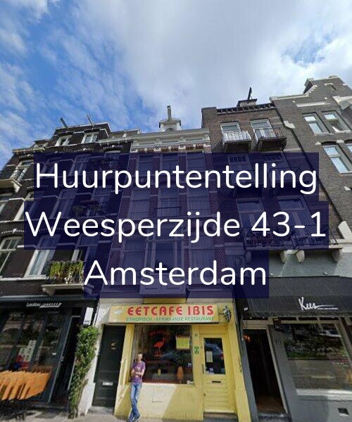 Foto gevel Huurpuntentelling voor Weesperzijde 43-1, Amsterdam