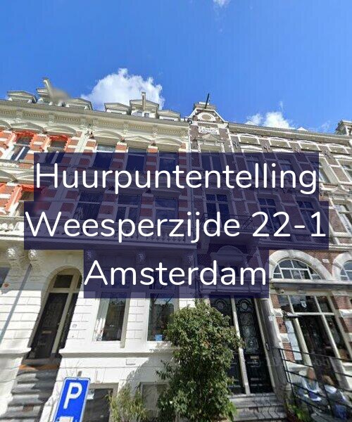 Foto gevel Huurpuntentelling voor Weesperzijde 22-1, Amsterdam