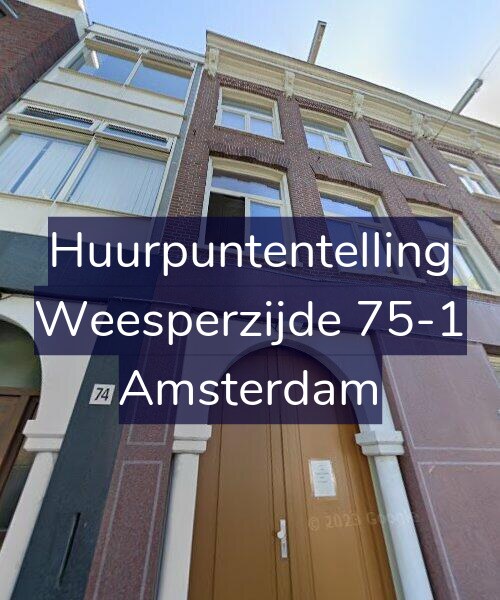 Foto gevel Huurpuntentelling voor Weesperzijde 75-1, Amsterdam