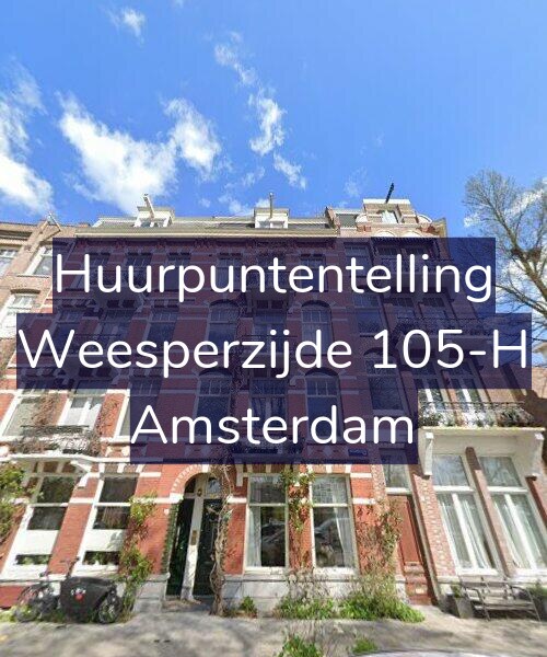 Foto gevel Huurpuntentelling voor Weesperzijde 105-H, Amsterdam