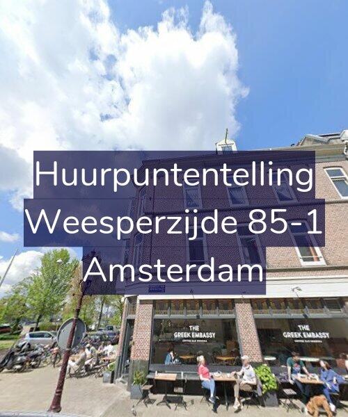 Foto gevel Huurpuntentelling voor Weesperzijde 85-1, Amsterdam