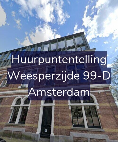 Foto gevel Huurpuntentelling voor Weesperzijde 99-D, Amsterdam