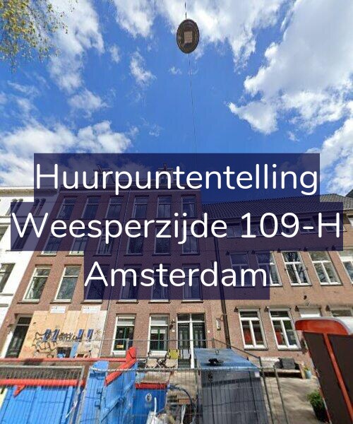 Foto gevel Huurpuntentelling voor Weesperzijde 109-H, Amsterdam