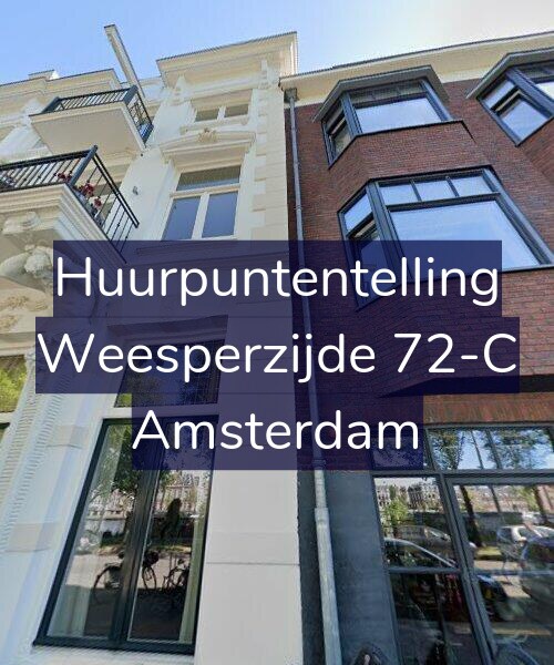 Foto gevel Huurpuntentelling voor Weesperzijde 72-C, Amsterdam