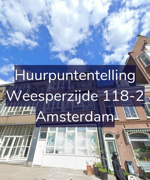 Foto gevel Huurpuntentelling voor Weesperzijde 118-2, Amsterdam
