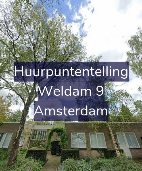 Foto gevel Huurpuntentelling voor Weldam 9, Amsterdam