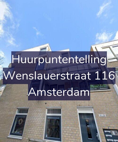 Foto gevel Huurpuntentelling voor Wenslauerstraat 116, Amsterdam