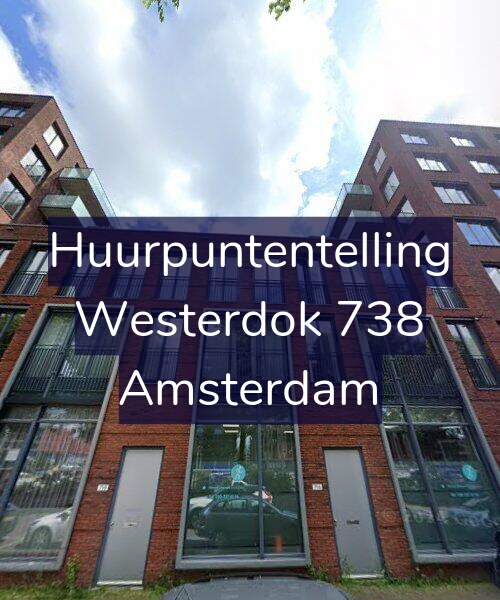 Foto gevel Huurpuntentelling voor Westerdok 738, Amsterdam