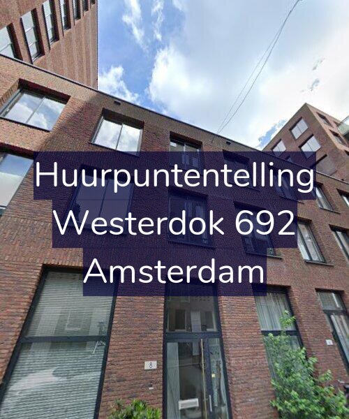 Foto gevel Huurpuntentelling voor Westerdok 692, Amsterdam