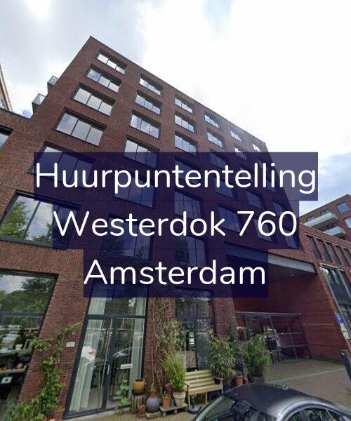 Foto gevel Huurpuntentelling voor Westerdok 760, Amsterdam