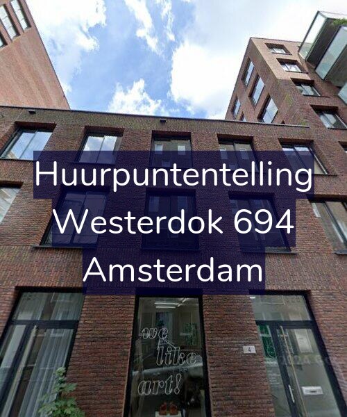 Foto gevel Huurpuntentelling voor Westerdok 694, Amsterdam