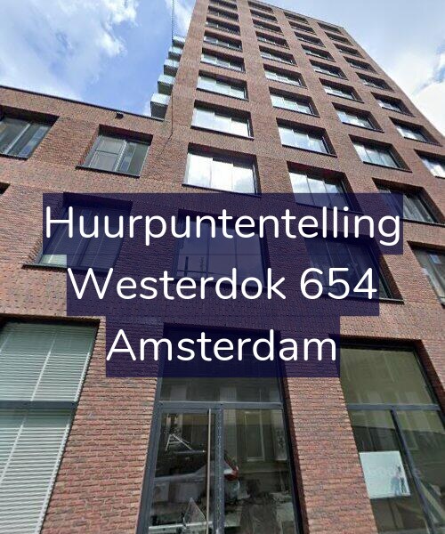 Foto gevel Huurpuntentelling voor Westerdok 654, Amsterdam