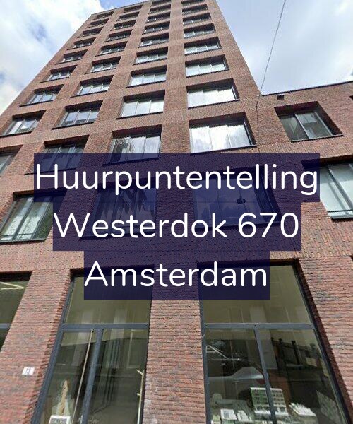 Foto gevel Huurpuntentelling voor Westerdok 670, Amsterdam