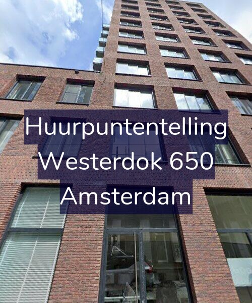 Foto gevel Huurpuntentelling voor Westerdok 650, Amsterdam