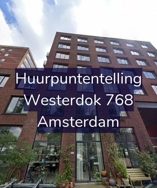 Foto gevel Huurpuntentelling voor Westerdok 768, Amsterdam