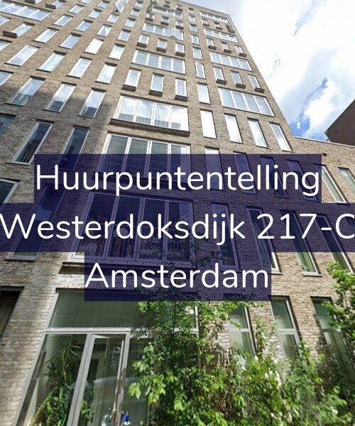 Foto gevel Huurpuntentelling voor Westerdoksdijk 217-C, Amsterdam