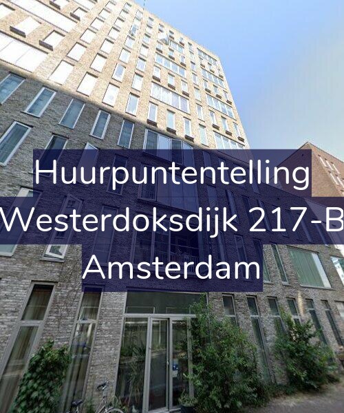 Foto gevel Huurpuntentelling voor Westerdoksdijk 217-B, Amsterdam
