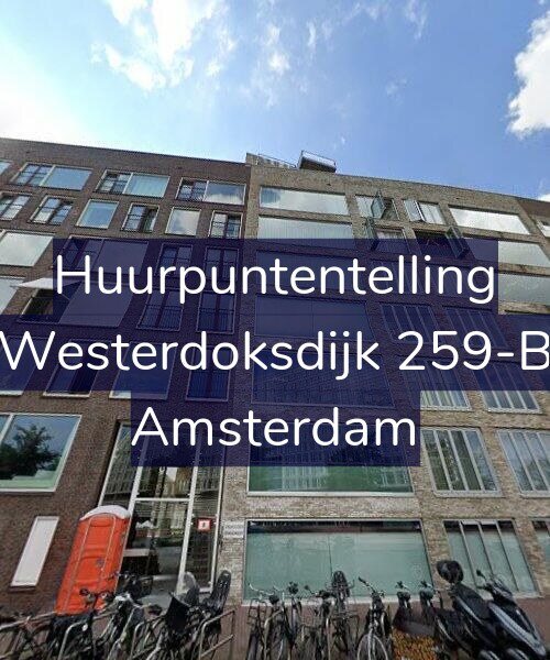Foto gevel Huurpuntentelling voor Westerdoksdijk 259-B, Amsterdam