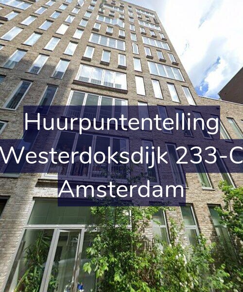 Foto gevel Huurpuntentelling voor Westerdoksdijk 233-C, Amsterdam