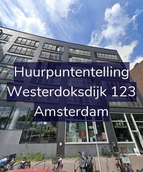 Foto gevel Huurpuntentelling voor Westerdoksdijk 123, Amsterdam