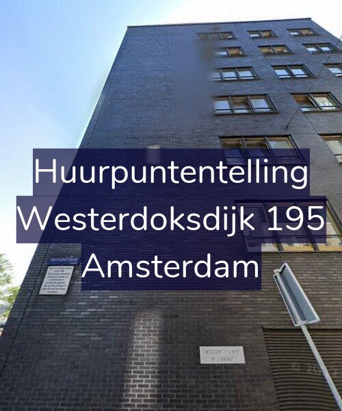 Foto gevel Huurpuntentelling voor Westerdoksdijk 195, Amsterdam