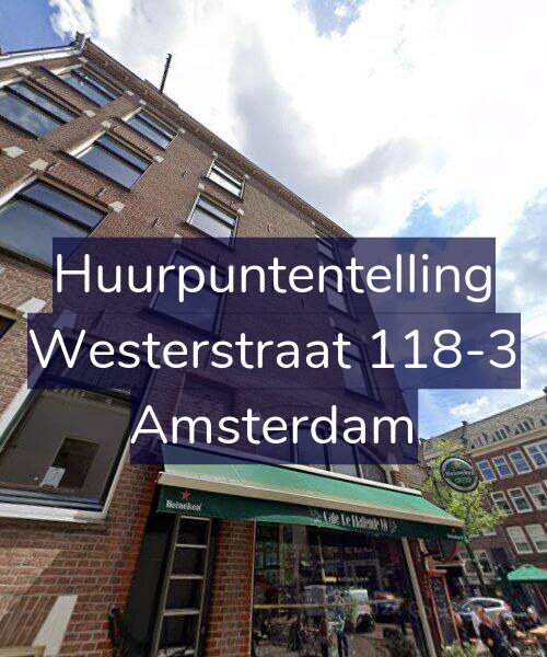 Foto gevel Huurpuntentelling voor Westerstraat 118-3, Amsterdam