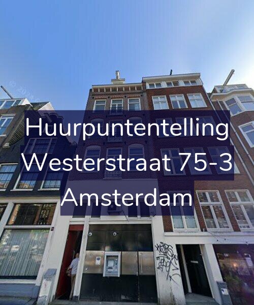 Foto gevel Huurpuntentelling voor Westerstraat 75-3, Amsterdam