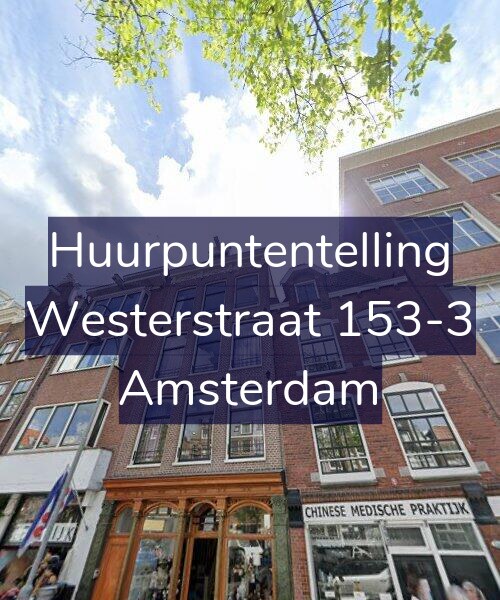 Foto gevel Huurpuntentelling voor Westerstraat 153-3, Amsterdam