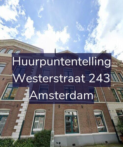 Foto gevel Huurpuntentelling voor Westerstraat 243, Amsterdam