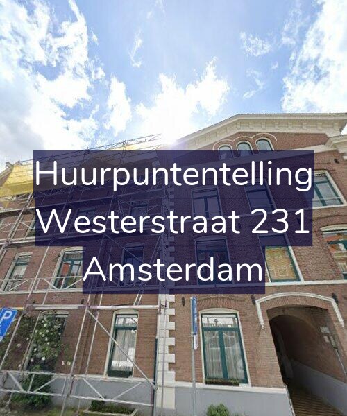 Foto gevel Huurpuntentelling voor Westerstraat 231, Amsterdam