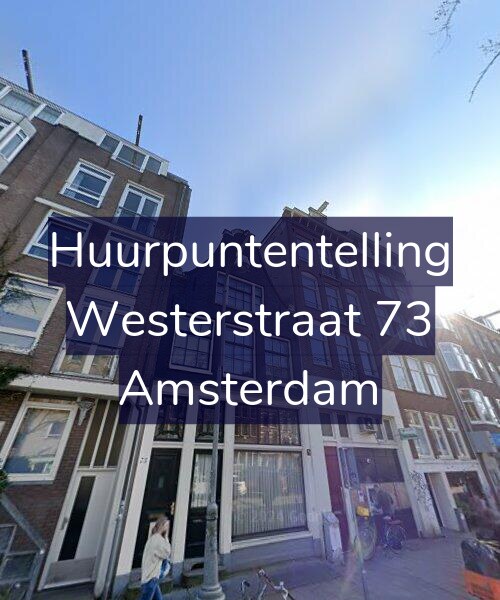 Foto gevel Huurpuntentelling voor Westerstraat 73, Amsterdam