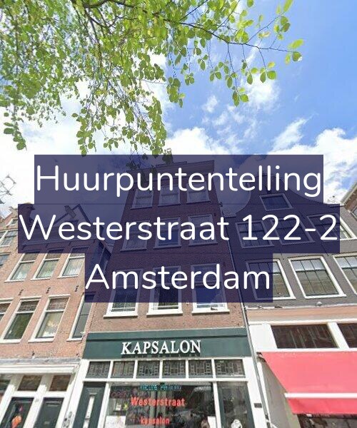Foto gevel Huurpuntentelling voor Westerstraat 122-2, Amsterdam