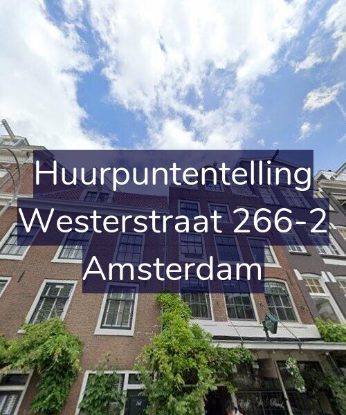 Foto gevel Huurpuntentelling voor Westerstraat 266-2, Amsterdam