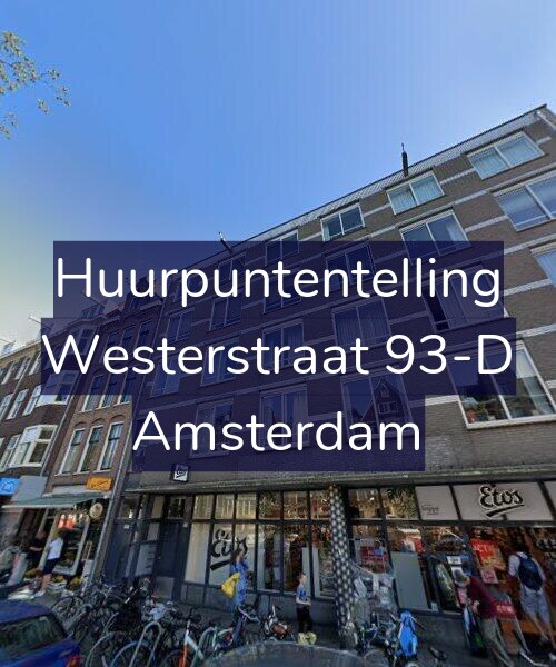 Foto gevel Huurpuntentelling voor Westerstraat 93-D, Amsterdam