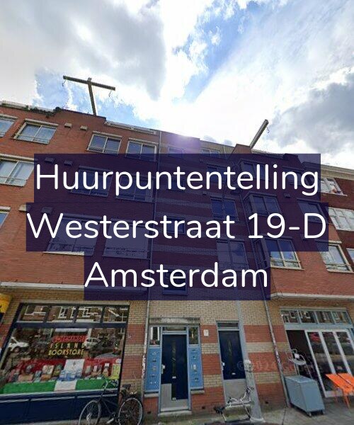 Foto gevel Huurpuntentelling voor Westerstraat 19-D, Amsterdam