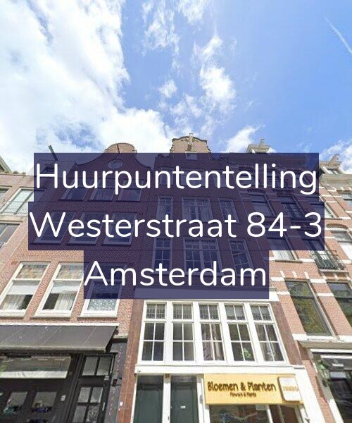 Foto gevel Huurpuntentelling voor Westerstraat 84-3, Amsterdam