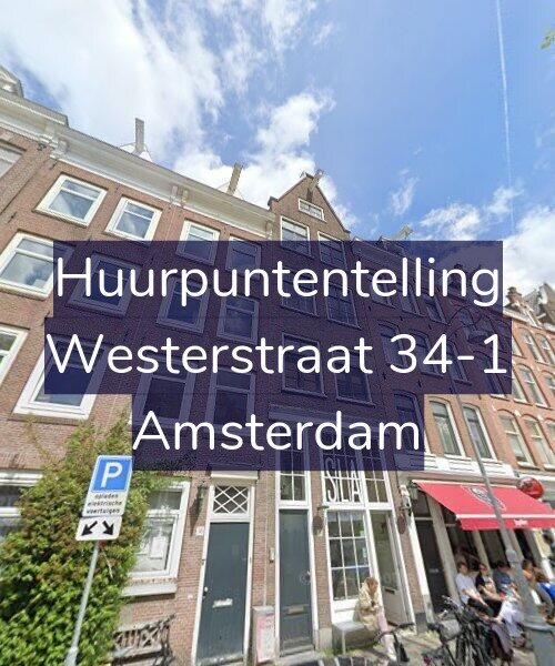 Foto gevel Huurpuntentelling voor Westerstraat 34-1, Amsterdam