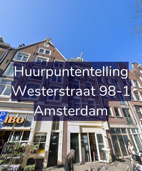 Foto gevel Huurpuntentelling voor Westerstraat 98-1, Amsterdam