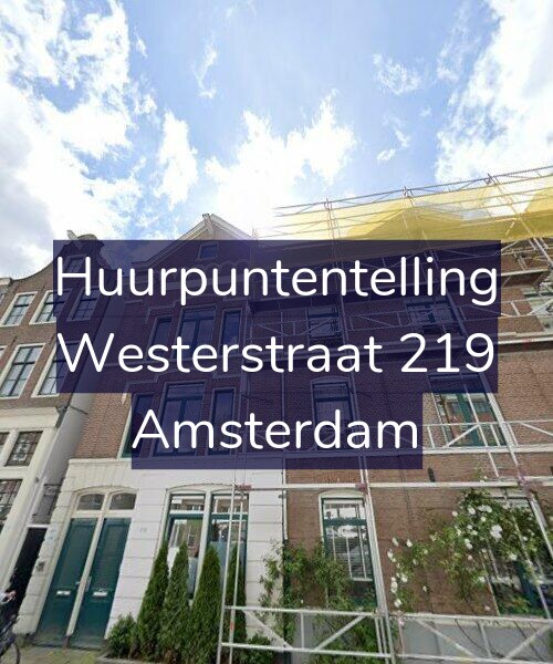 Foto gevel Huurpuntentelling voor Westerstraat 219, Amsterdam