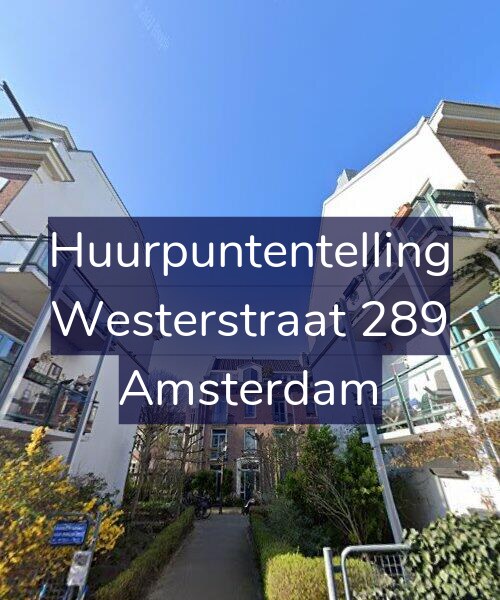 Foto gevel Huurpuntentelling voor Westerstraat 289, Amsterdam