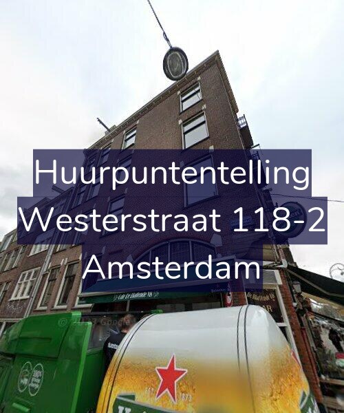 Foto gevel Huurpuntentelling voor Westerstraat 118-2, Amsterdam