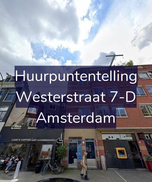 Foto gevel Huurpuntentelling voor Westerstraat 7-D, Amsterdam