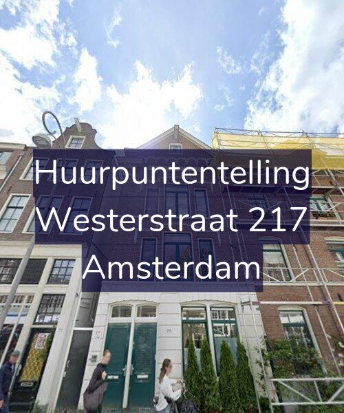 Foto gevel Huurpuntentelling voor Westerstraat 217, Amsterdam
