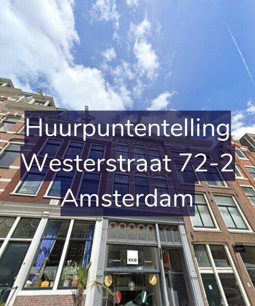 Foto gevel Huurpuntentelling voor Westerstraat 72-2, Amsterdam