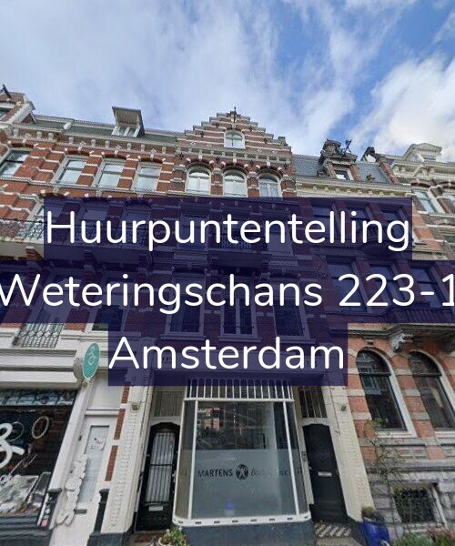 Foto gevel Huurpuntentelling voor Weteringschans 223-1, Amsterdam