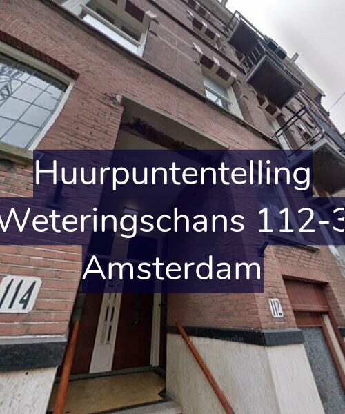 Foto gevel Huurpuntentelling voor Weteringschans 112-3, Amsterdam
