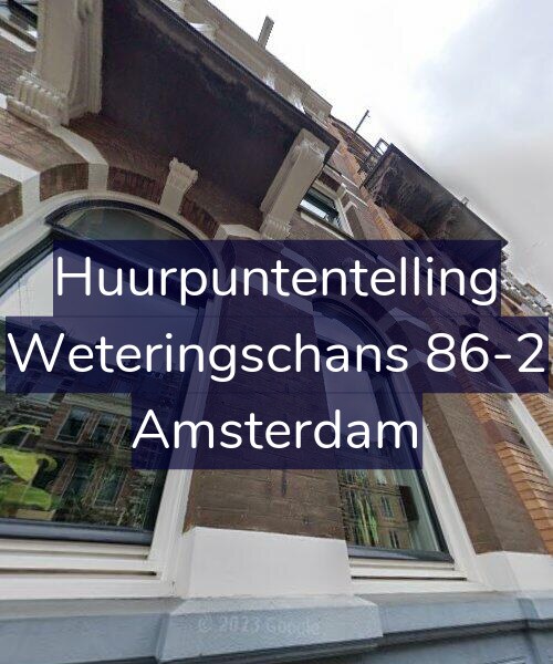 Foto gevel Huurpuntentelling voor Weteringschans 86-2, Amsterdam